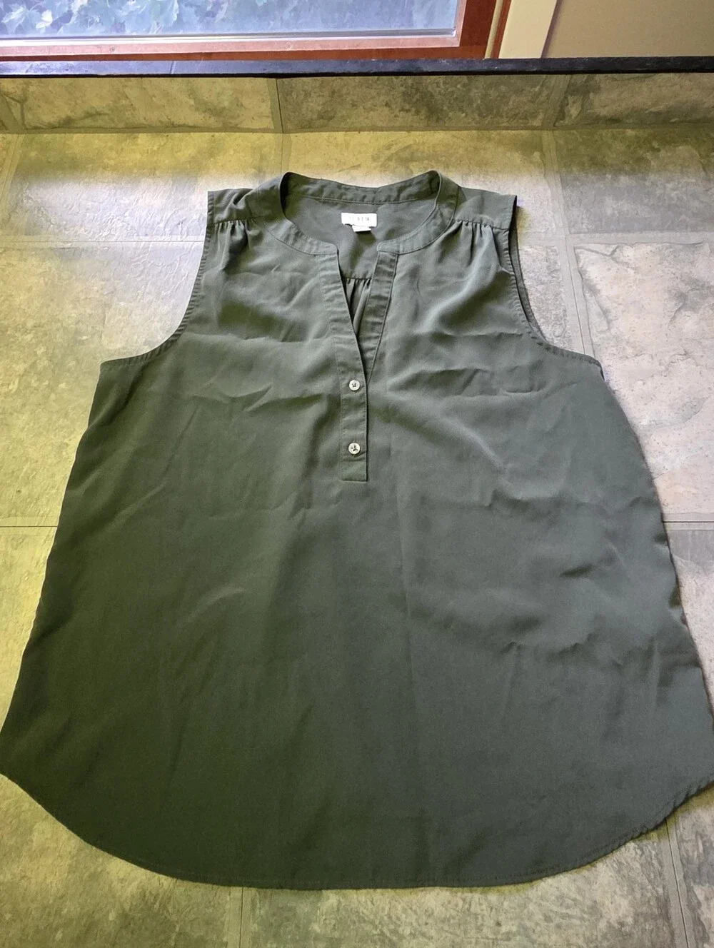 J.Crew Olive Green Blouse